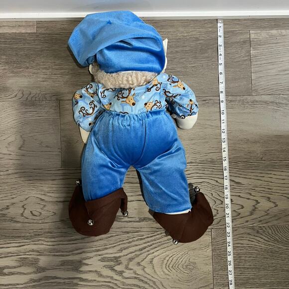 Homemade Large Soft Sculpture Blue stuffed Santa Christmas Elf - Picture 5 of 7